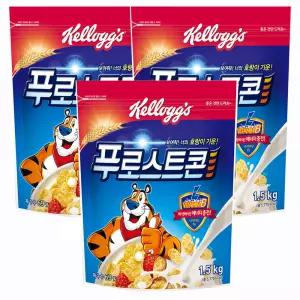 농심  푸로스트콘 1500gx3개 / 콘푸로스트 대용량 씨리얼 아침식사대용 영양