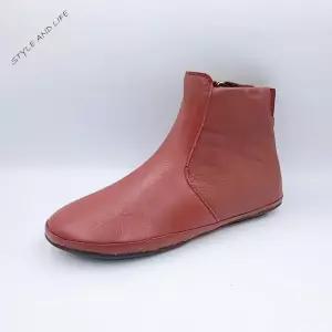 발편한 기능성 소가죽 여성 앵글부츠  swb24038 와인