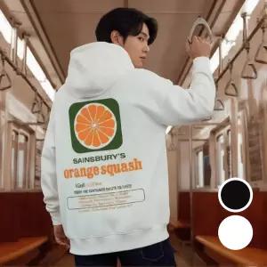 편안한 남자 기모 후두티 후드티 오버핏 긴팔 프린팅 빅사이즈