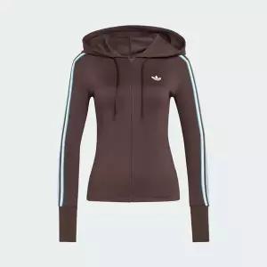 아디다스 ADIDAS 여성 후드 트레포일 지퍼 재킷 KW4550