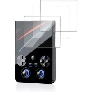 YAJOJO(야조조) 스크린 프로텍터 3매 팩 Anbernic RG477V 핸드 헬드 게임 콘솔용 경도 9H 강화유리 RG477V