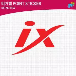 티커벨 IX 로고 차량용 데칼스티커 TKG-56/투싼ix/차량용스티커/자동차스티커