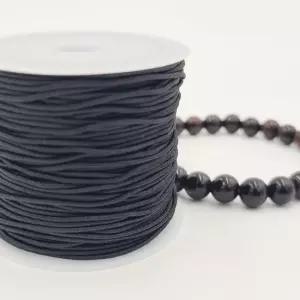 WL 팔찌 염주 만들기 DIY 재료 탄성 나일론 고무줄 블랙 20m 스판줄 비즈줄 비즈끈 염주줄
