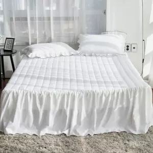 프릴 침대 스커트 커버 오코텍스 인증 침대패드 우아한 매트 슈퍼싱글 퀸