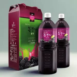 산들해 토종 안토시아닌 복분자원액 1L 2병 복분자즙 엑기스100% 무설탕 무방부제