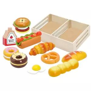 원목 빵집 소꼽놀이 도넛 핫도그 베이컨 자석 음식 모형 역할놀이 입학 엄마역할 졸업