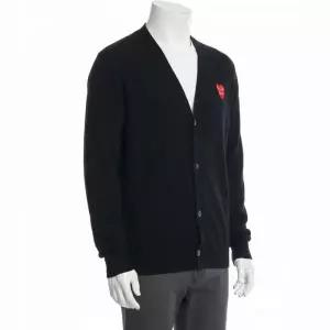 꼼데가르송 25FW 더블 레드 하트 와펜 가디건 AX N076 051 1