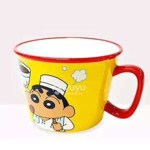 짱구는못말려 세라믹 면기 도자기 라면기 우동기 캐릭터 그릇 옐로우