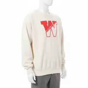 와일드동키 25 LOGO W 그래픽 프린팅 맨투맨 스웨트셔츠 내추럴