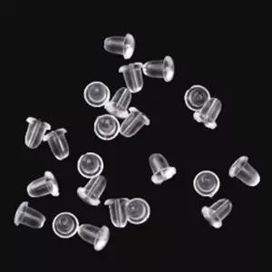 6mm 200개 1팩) 투명 귀걸이뒷마개 실리콘 귀걸이 클러치 귀걸이뒷마개 학생귀걸이
