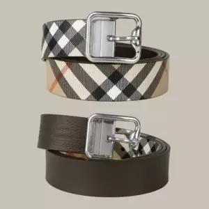 [버버리] 빈티지 체크 리버시블 벨트 베이지브라운 146946999