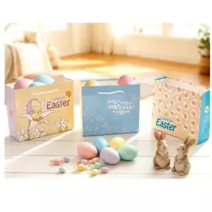 고집 NEW 부활절 계란 포장 쇼핑백 소 3종 1세트 (꽃+캘리+양) 총30매 6172