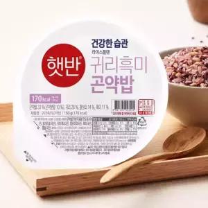 [저칼로리] 햇반 귀리 흑미 곤약밥 150g x 24개