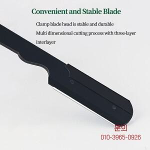 나무 손잡이 접이식 면도기 전문 이발사 수염 칼 눈썹 정리 헤어 제거 홀더 남성 선물