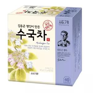 쌍계명차 수국차 40T 티백차/꽃잎차/꽃차/플라워티/플라워차/유기농/탕비실/선물/용/다과/후식/차/간식