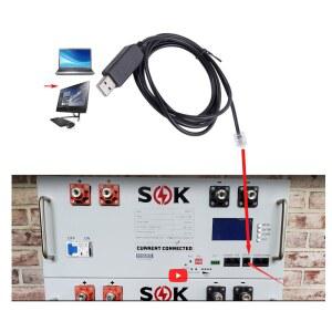SOK SK48V 태양 전지 에너지 직렬 FT231XS 장비 RJ12 케이블 BMS RJ11 변환기 USB RS232