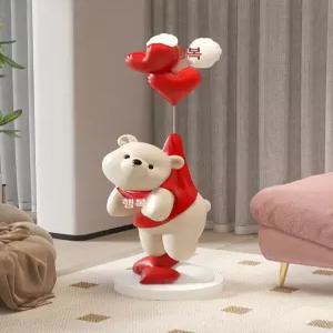 대형 오브제 곰돌이 조각상 북극곰 단상 차키 조형물