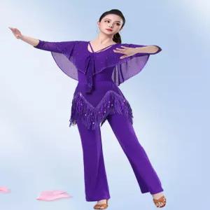 사교댄스복 여성 라인 줌바 왈츠 방송 댄스옷 세트