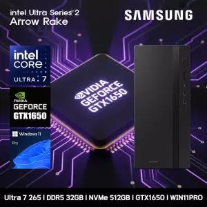 삼성데스크탑 코어 울트라7 GTX1650 컴퓨터 DM500THZ-Z7ADD-GTX1650 11PRO Ultra7-265 32GB SSD512GB