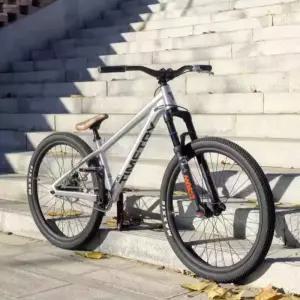 TIMETRY 26인치 더트 점프 바이크 DJ MTB 산악 자전거 에어 포크 오일 브레이크 알루미늄 합금 프레임 싱글