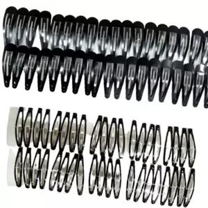 (올핀)대형 슬림 검정 헤어핀 똑딱핀 40개 앞머리핀