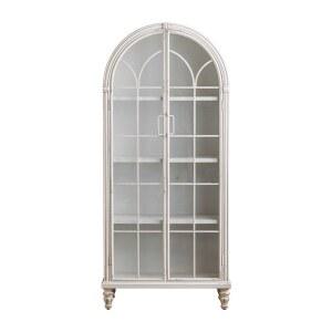 프랑스 아치형 레트로 인테리어 빈티지 엔틱 거실장 장식장 화이트 캐비닛