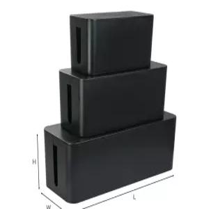 블랙 멀티탭 정리함 소/중/대형 전선가리개 데스크테리어 콘센트 커버 보관함