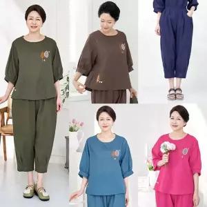 NS홈쇼핑 [엄마옷 로즈맘] 스위핑면마상하세트/엄마티셔츠 할머니티셔츠 중년여성의류 5060 50대티셔..