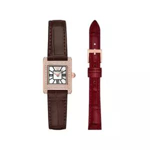 [공식본사정품] 아르마니 AR80083SET Genni) 제니 자개 스퀘어 추가 스트랩 세트 여성 가죽시계