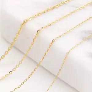 골드팡 14k 18k 기본체인 목걸이 1.5타입 심플 실 줄 금목걸이
