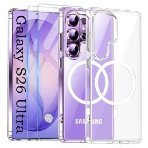 삼성 갤럭시 S26 울트라용 디키위 공식 클리어 케이스, 2개의 스크린 프로텍터, [MagSafe와 호환][카메라 보호] 안티 옐로우 슬림 럭셔리 폰 투명