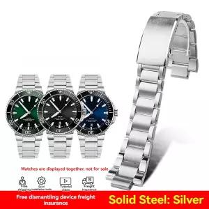 호환 ORIS 다이빙 AQUIS 시리즈 7730 7740 특수 돌출 316L 스테인레스 스틸 스트랩 시계 스트랩 남성용 시
