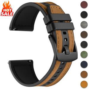 GT5 GT4 3 4 4Pro 46mm 시계 밴드 팔찌에 대한 22mm 가죽 실리콘 스트랩  갤럭시 기어 S3