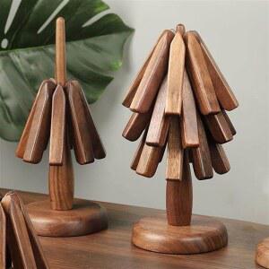 우드 트리 냄비받침 캠핑 스탠딩 3P세트 주방 받침대 집들이