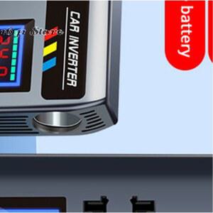 200W 차량용 전원 인버터 어댑터 12V/24V에서 DC220V로 다중 포트 충전기 QC3.0 USB PD C 타입 고속 충전