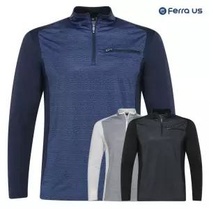 페라어스 OCTS5BF5440 남성 투톤 배색 여름 긴팔 셔츠집업 집업 반업 긴팔티 업티