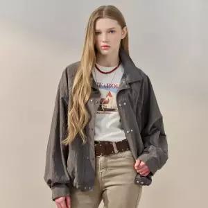 [MAXZA] 더블 스냅 셔츠 카라 블루종 점퍼