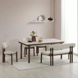 리빙룸가구 오슬로 애쉬원목 4인용 6인용 세라믹 식탁세트 포세린