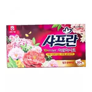 세탁조 향기시트 30매입 후레쉬드림향 드럼세탁기 통돌이 겸용 세탁물 방향 건조기