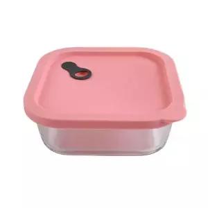 400도 내열 유리 반찬통 (특특대) 정사각1100ml 숨쉬는 에어홀 뚜껑