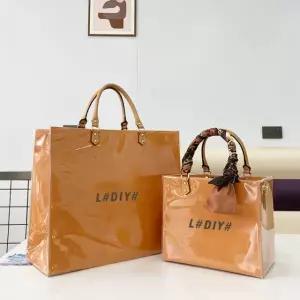 럭셔리 DIY TPU SET 명품 키트 투명커버 쇼핑백 리폼 재료 22x11.5x18 핸들