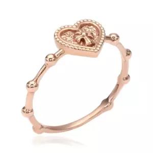 [비앤비골드] 14K 고딕 하트 십자가 골드볼 반지 RSS38860