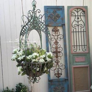 행잉화분걸이 철제화분대 야외 테라스 선반 곤돌라 난초 거치대 화분대 안뜰 장식 4개