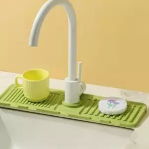 실리콘 세면대 물고임 방지 배수패드수도꼭지 싱크대 물받이 매트수전 물빠짐 물때방지 깔개