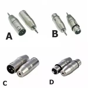 1pcs XLR 3 핀 암 잭-3.5mm 암 및 수 18 TRS 미니 스테레오 마이크 오디오 어댑터 변환기 커넥터