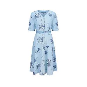 [꼼빠니아] 플라워 패턴 데님 원피스_CADU5-WDO120