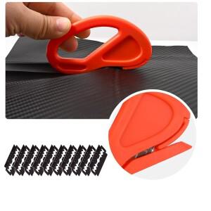 11/12개 자동차 비닐 랩 나이프 안전 커터 포장지 스티커 카본 파이버 필름 절단 도구