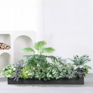 인테리어 조화 파티션 울타리 가짜꽃 화단 테라스 사무실 음식점 정원