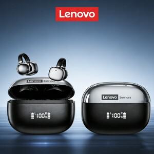 레노버 오픈 이어 무선 이어버드 블루투스 6.0 편안한 클립온 게이밍 스포츠 LED 디지털 전원 표시 RS119