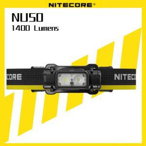 Nitecore NU50 헤드램프 러닝 헤드 라이트1400 루멘 경량 4000mAh 배터리 USB-C 충전식